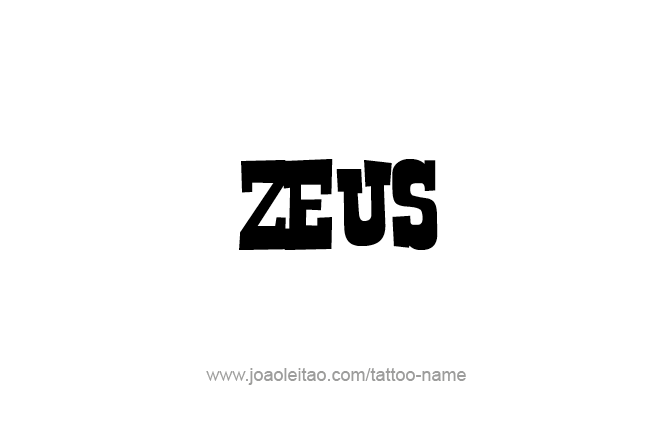 Tattoo Design Mythology Name Zeus   