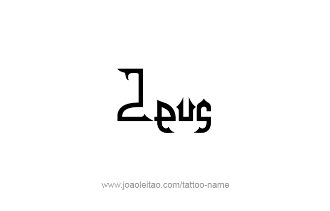 Tattoo Design Mythology Name Zeus   