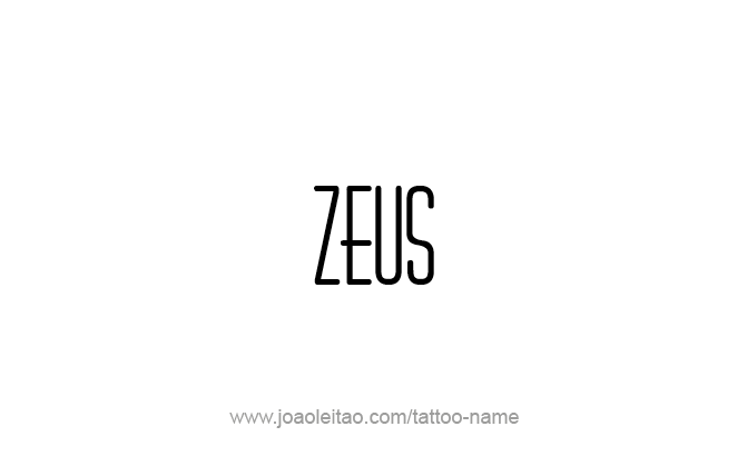 Tattoo Design Mythology Name Zeus   