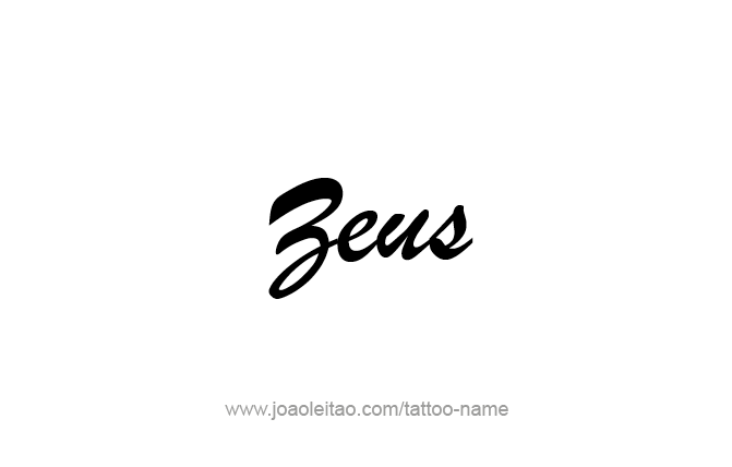 Tattoo Design Mythology Name Zeus   