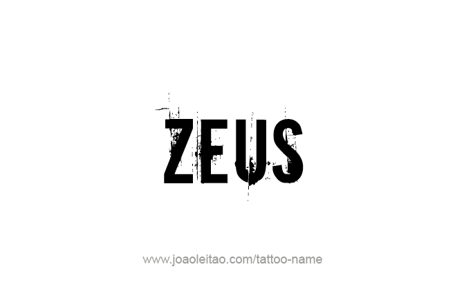 Tattoo Design Mythology Name Zeus   