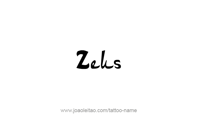 Tattoo Design Mythology Name Zeus   