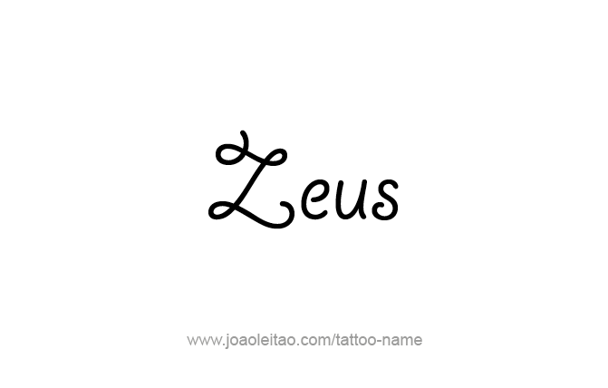 Tattoo Design Mythology Name Zeus   