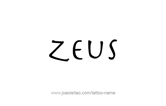 Tattoo Design Mythology Name Zeus   