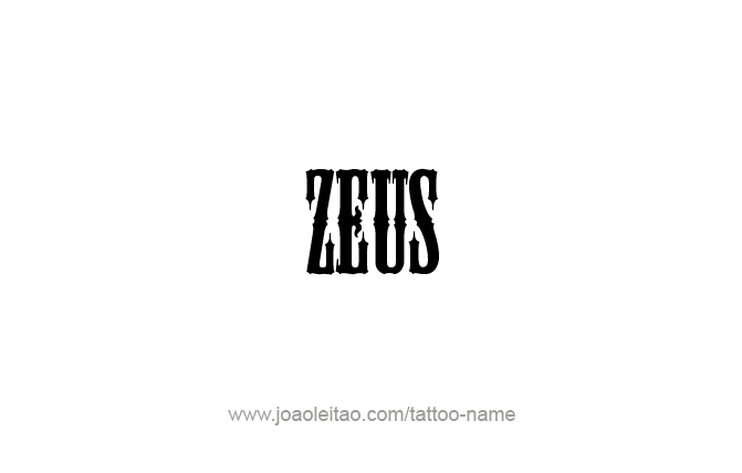 Tattoo Design Mythology Name Zeus   