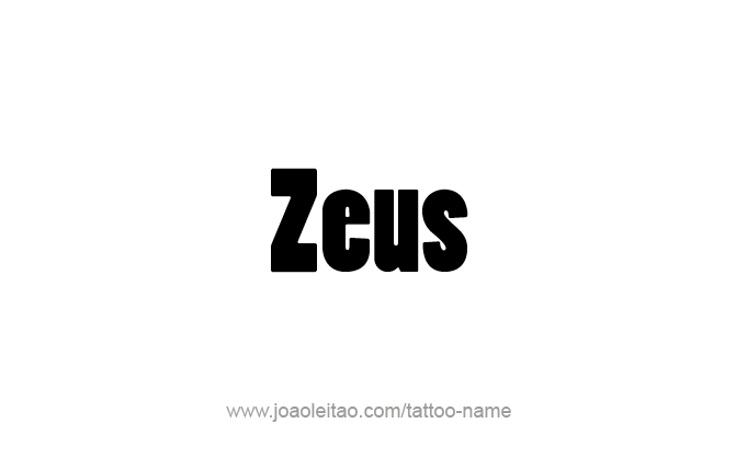 Tattoo Design Mythology Name Zeus   