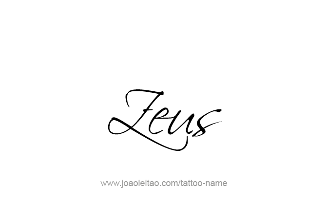 Tattoo Design Mythology Name Zeus   