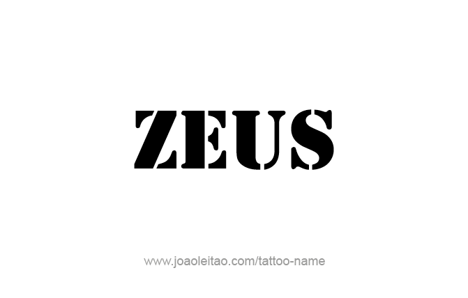 Tattoo Design Mythology Name Zeus