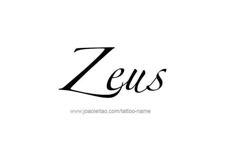 Tattoo Design Mythology Name Zeus