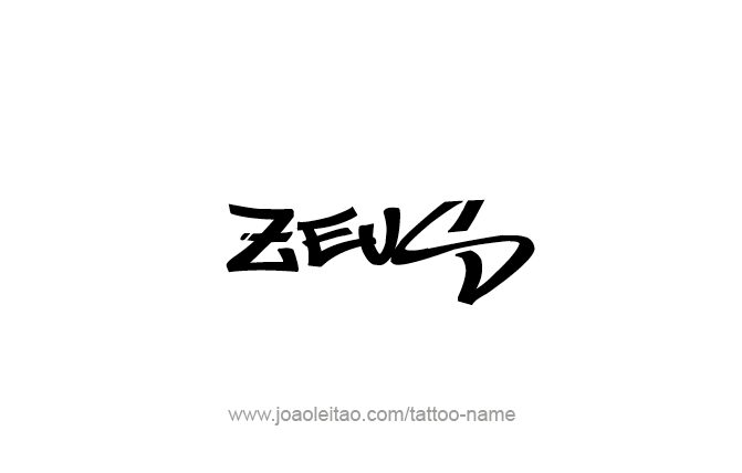 Tattoo Design Mythology Name Zeus