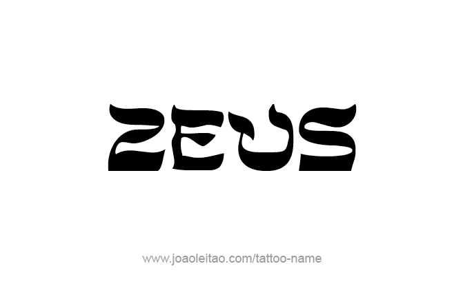 Tattoo Design Mythology Name Zeus   