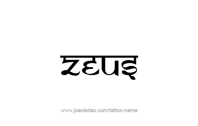 Tattoo Design Mythology Name Zeus   