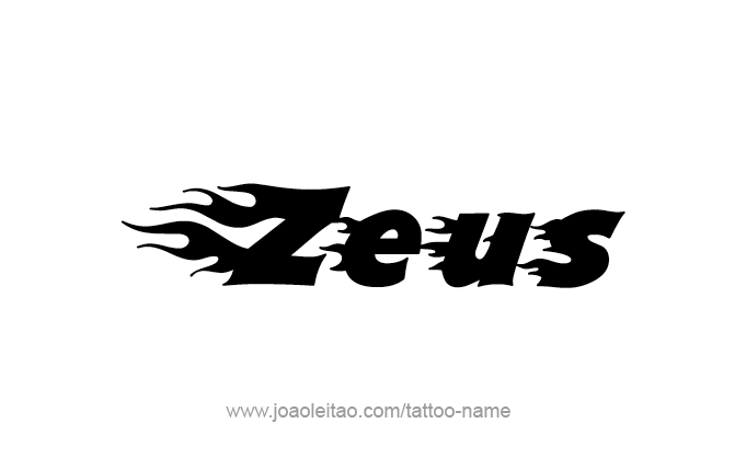 Tattoo Design Mythology Name Zeus   