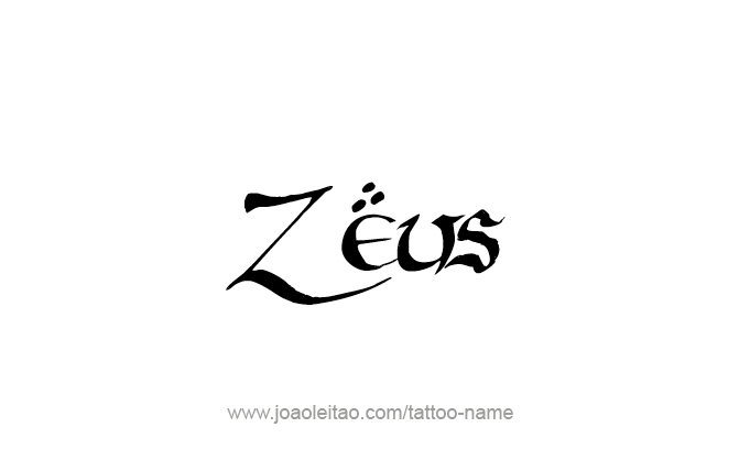 Tattoo Design Mythology Name Zeus   