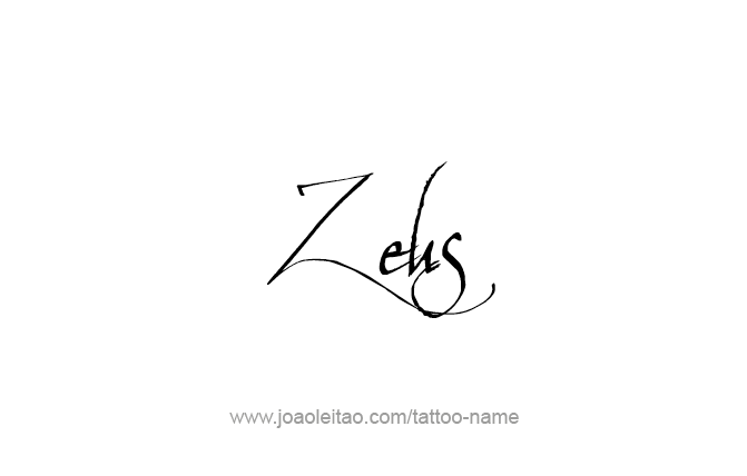 Tattoo Design Mythology Name Zeus   