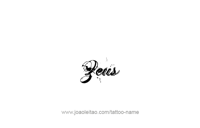 Tattoo Design Mythology Name Zeus   