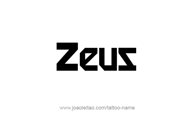 Tattoo Design Mythology Name Zeus   