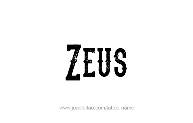 Tattoo Design Mythology Name Zeus   