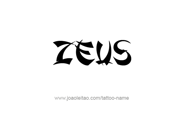 Tattoo Design Mythology Name Zeus