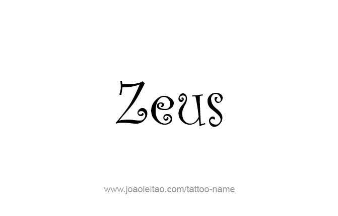 Tattoo Design Mythology Name Zeus   