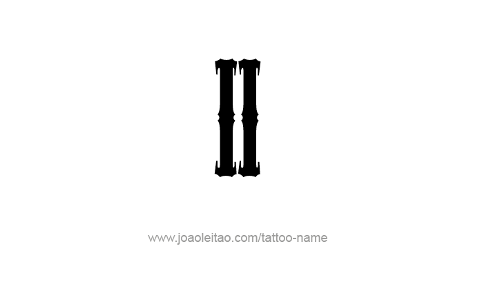 Tattoo Design Roman Numeral II (2)