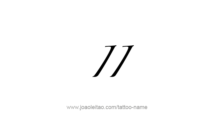 Tattoo Design Roman Numeral II (2)