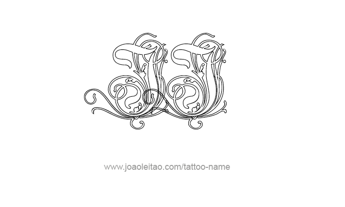 Tattoo Design Roman Numeral II (2)