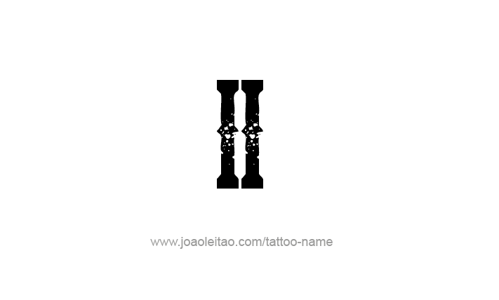 Tattoo Design Roman Numeral II (2)