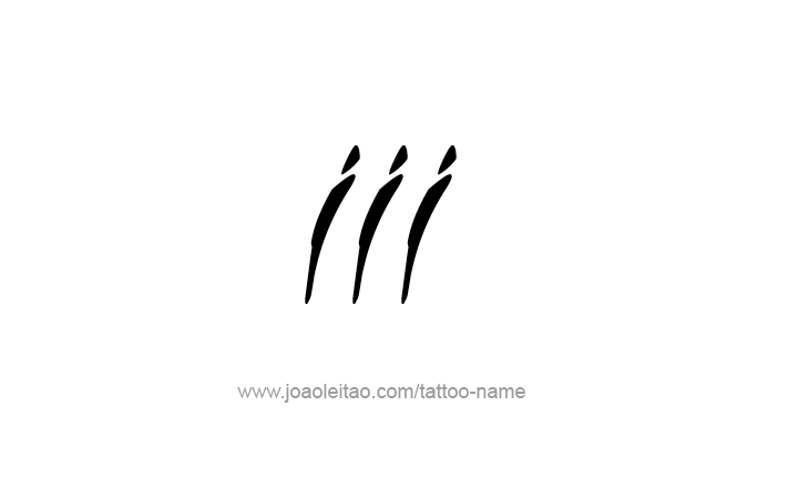 Tattoo Design Roman Numeral III (3)