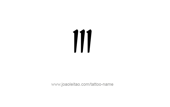 Tattoo Design Roman Numeral III (3)