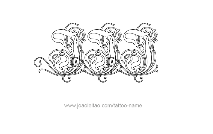 Tattoo Design Roman Numeral III (3)