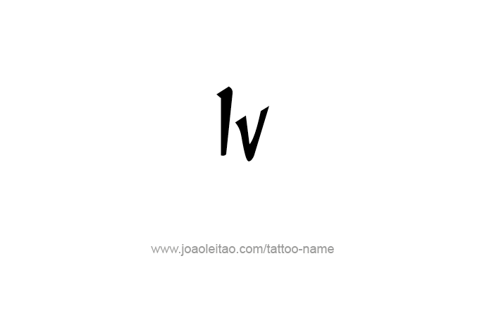 Tattoo Design Roman Numeral IV (4)