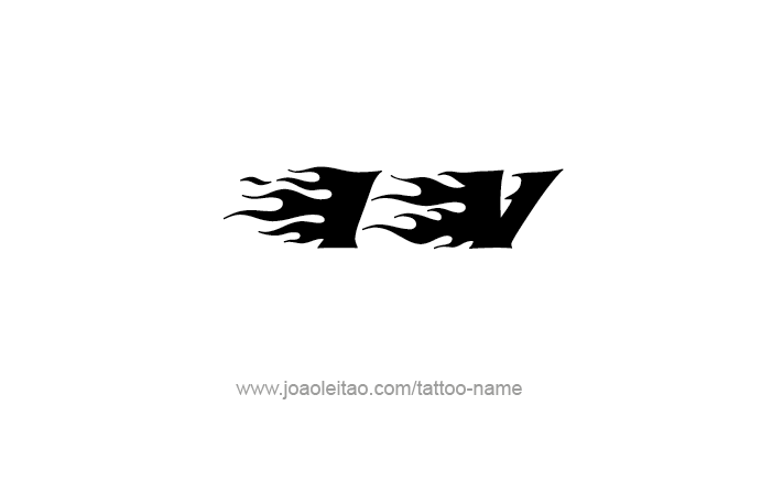 Tattoo Design Roman Numeral IV (4)