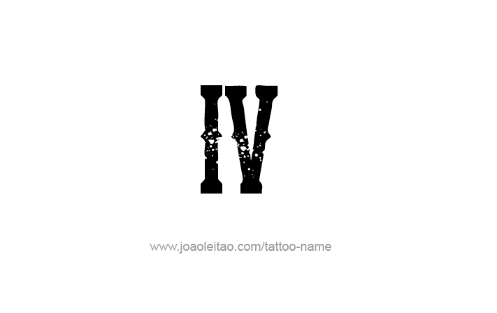 Tattoo Design Roman Numeral IV (4)