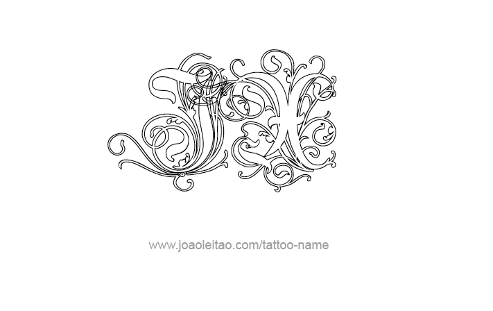 Tattoo Design Roman Numeral IX (9)