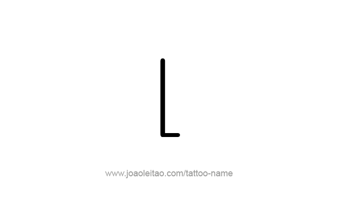 Tattoo Design Roman Numeral L (50)