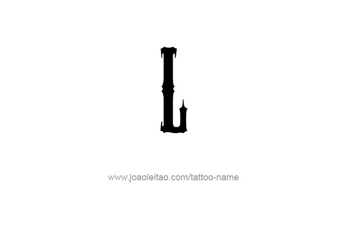 Tattoo Design Roman Numeral L (50)