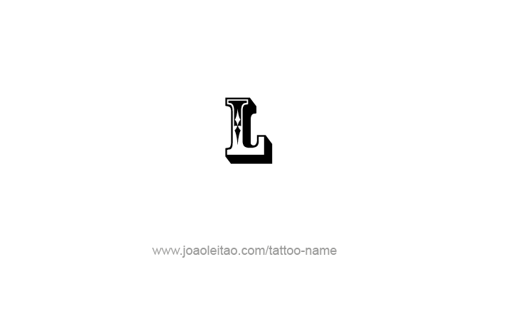 Tattoo Design Roman Numeral L (50)