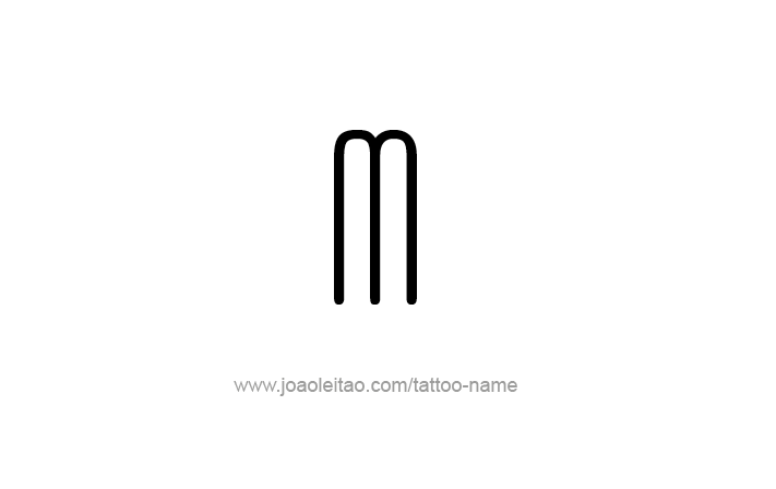 Floral Tattoo Style Letter M Sticker