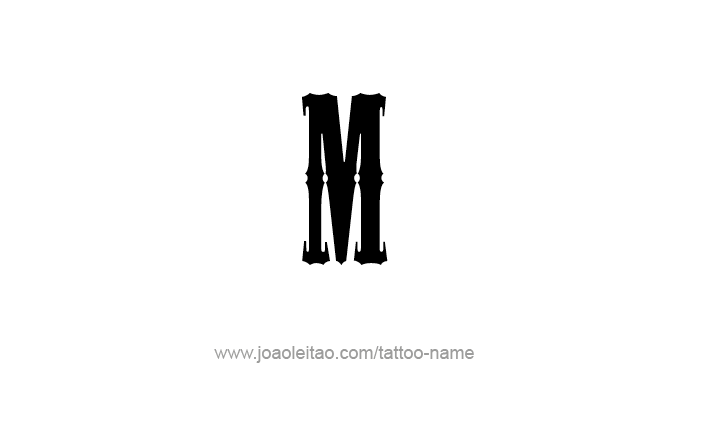 Tattoo Design Roman Numeral M (1000)