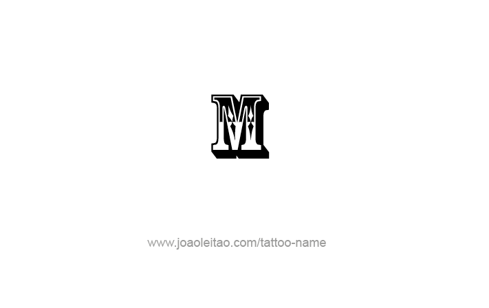 Tattoo Design Roman Numeral M (1000)