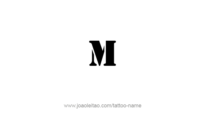 Tattoo Design Roman Numeral M (1000)