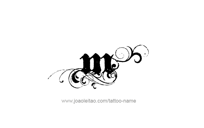 Tattoo Design Roman Numeral M (1000)