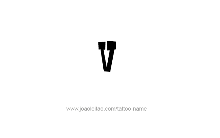 Tattoo Design Roman Numeral V (5)