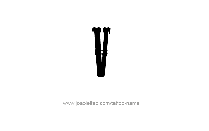 Tattoo Design Roman Numeral V (5)