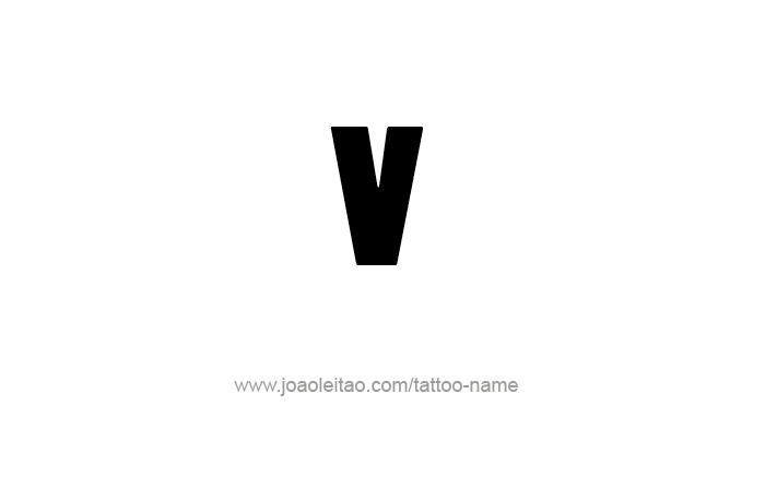 Tattoo Design Roman Numeral V (5)