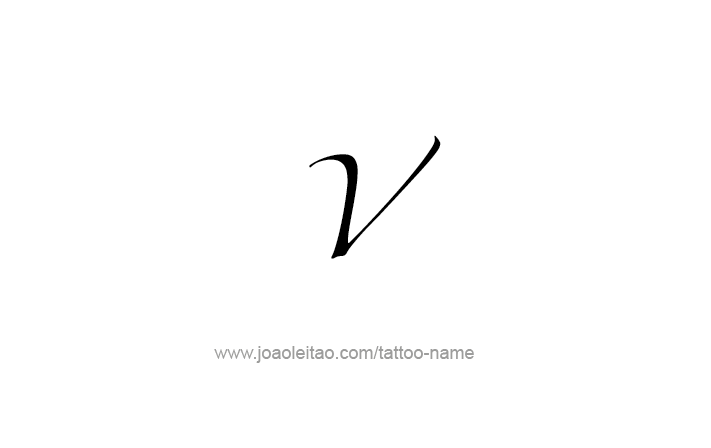 Tattoo Design Roman Numeral V (5)