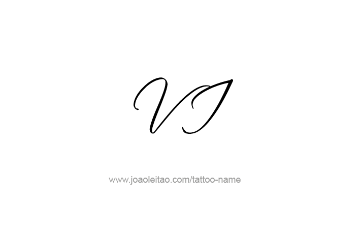 Tattoo Design Roman Numeral VI (6)