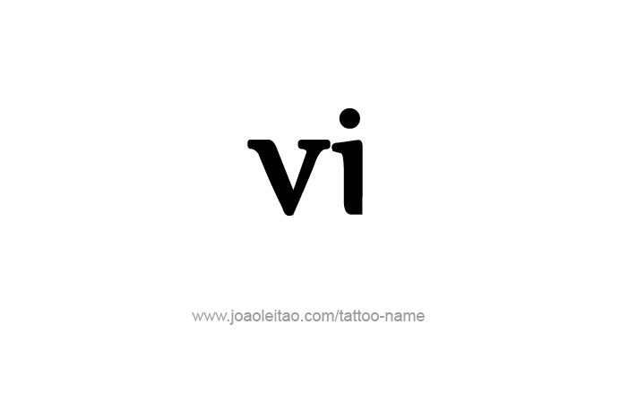 Tattoo Design Roman Numeral VI (6)