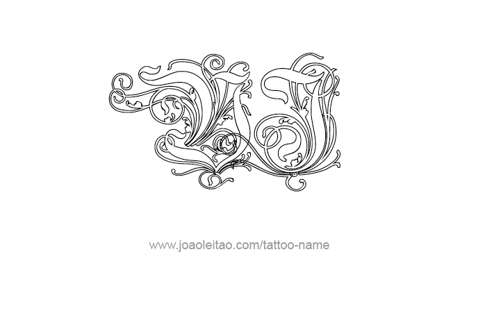 Tattoo Design Roman Numeral VI (6)